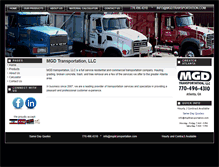 Tablet Screenshot of mgdtransportation.com